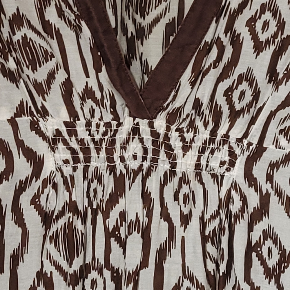 George Brown and White Patterned Top *FREE PANTS* - Picture 4 of 6